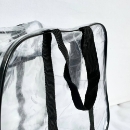 Set geantă maternitate transparentă cu detalii negre – 3 bucăți (5)